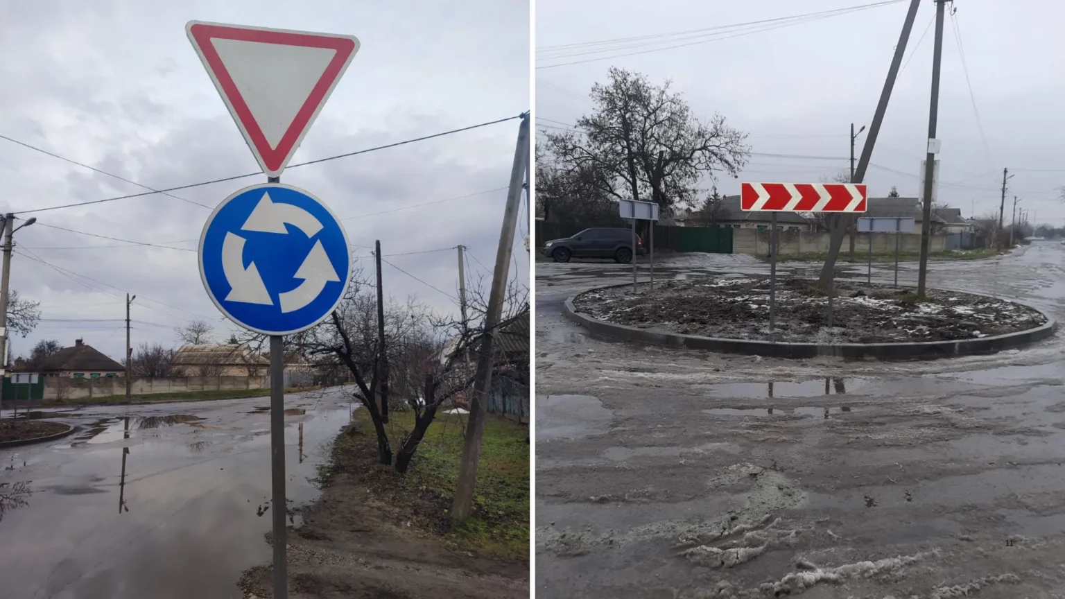 У Павлограді встановили нові дорожні знаки на кільцевій розв’язці