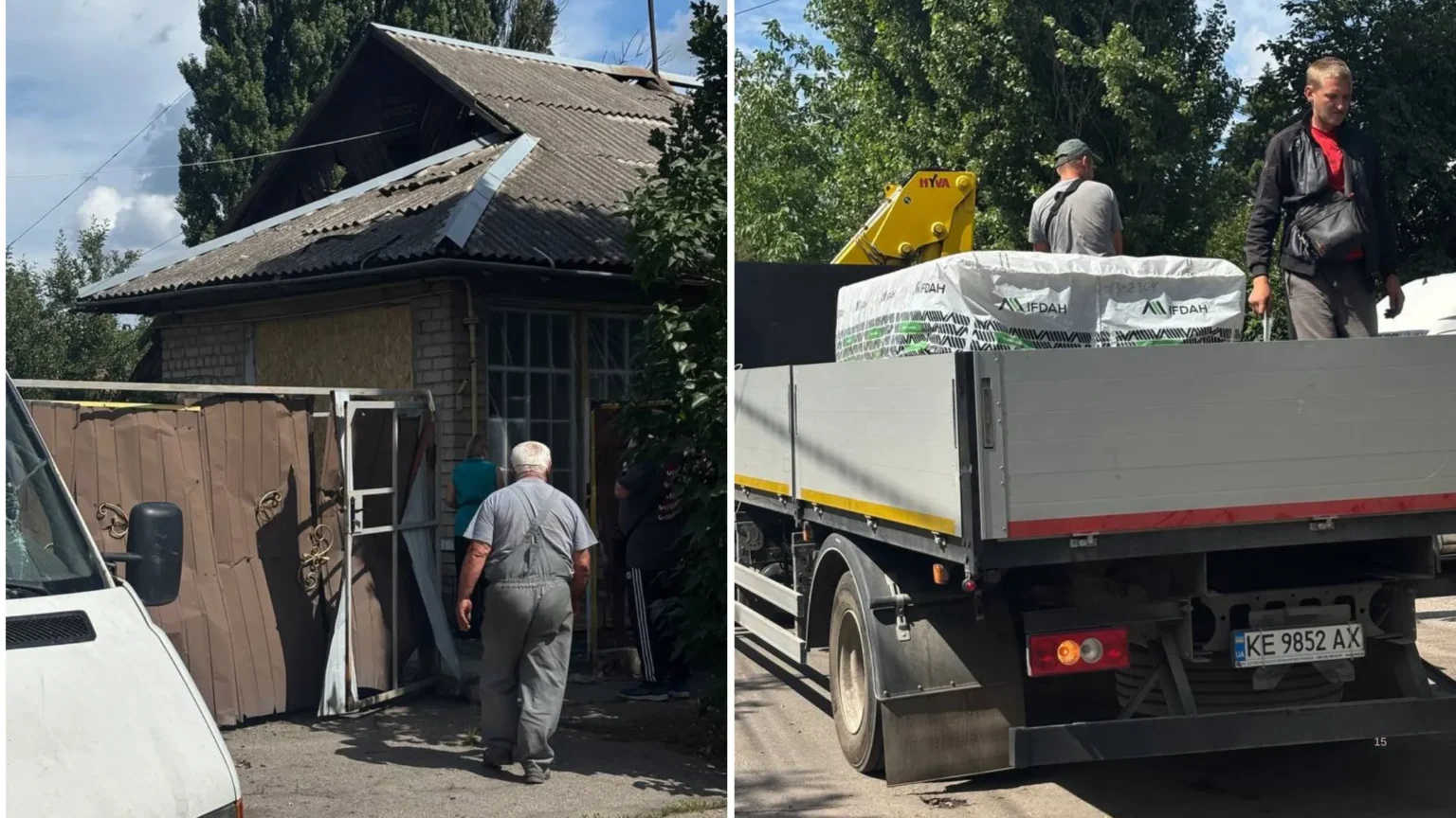 У Павлограді розпочали видачу шиферу для власників пошкоджених будинків