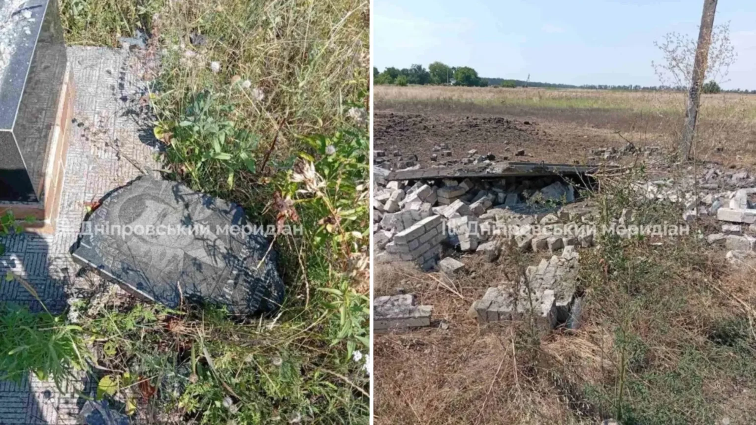 Вирва посеред могил: на Дніпропетровщині росіяни атакували кладовище