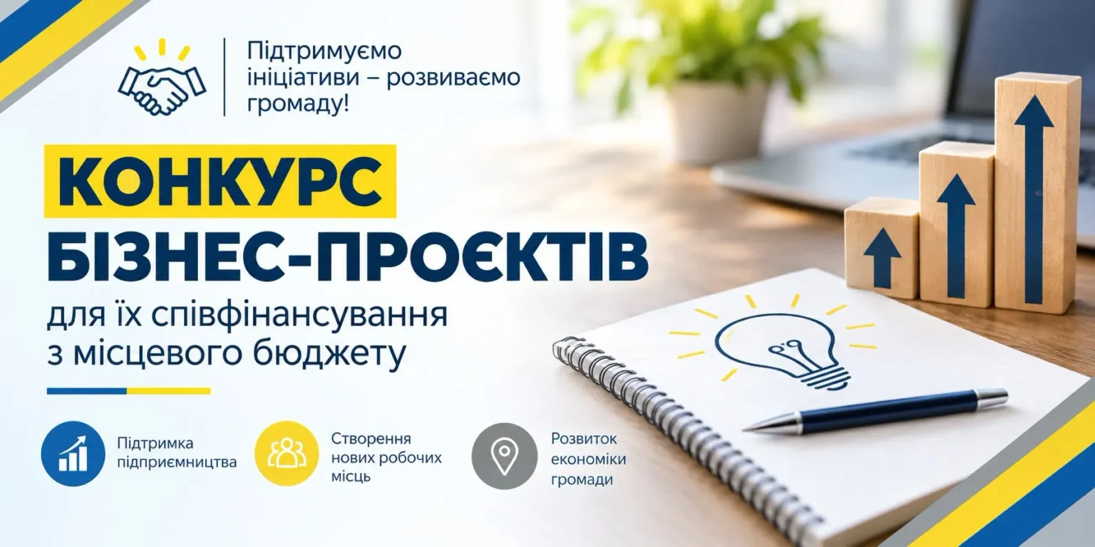 У Тернівці оголосили Конкурс бізнес-проєктів для їх співфінансування з місцевого бюджету