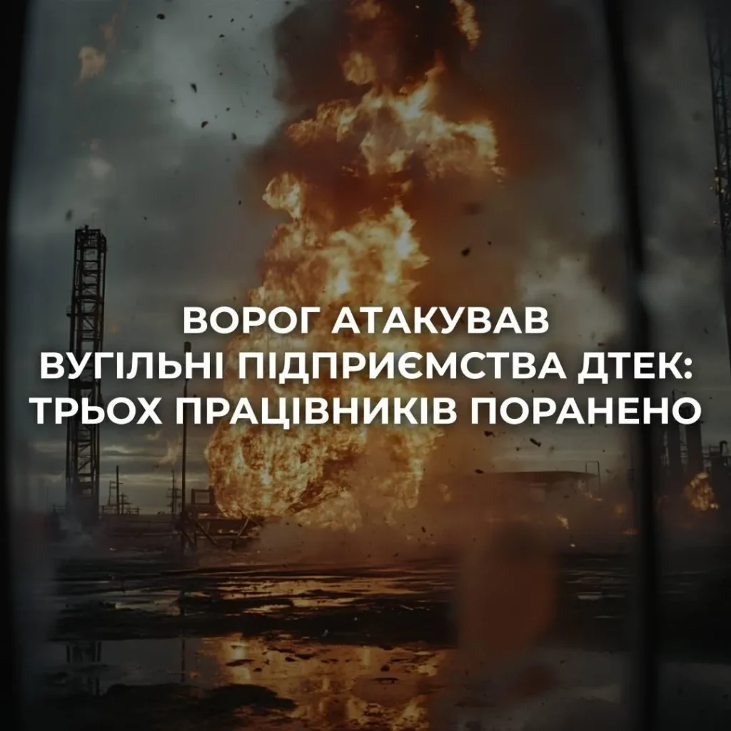 На Дніпропетровщині троє працівників ДТЕК поранені внаслідок атаки дронів