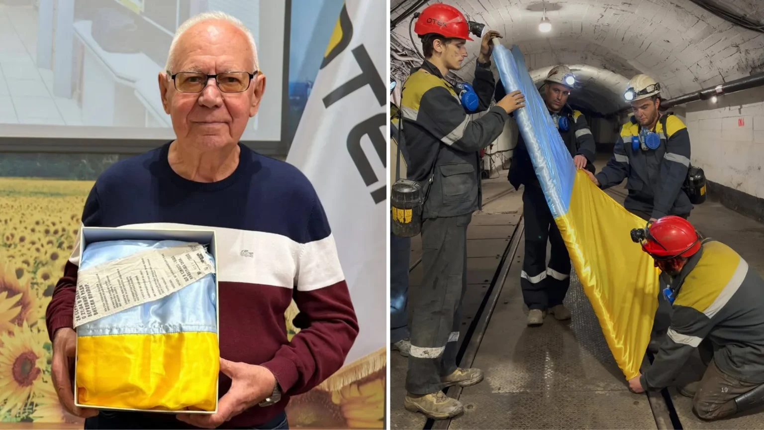 Прапор із глибини 350 м передали до музею ДТЕК Павлоградвугілля